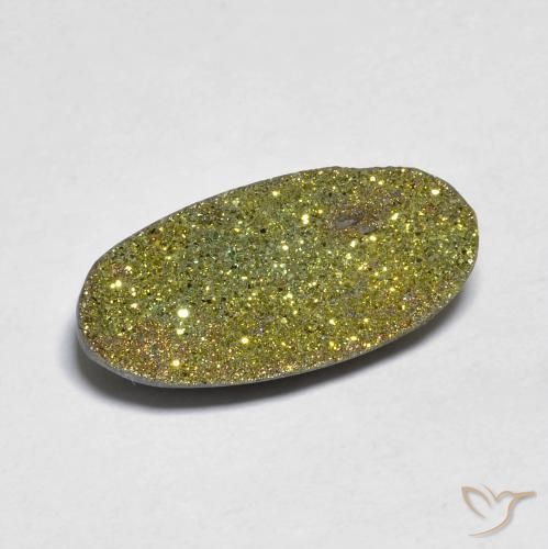 5.50ct Natural Multicolor Pirita arcoiris, Ovalada, Opaco