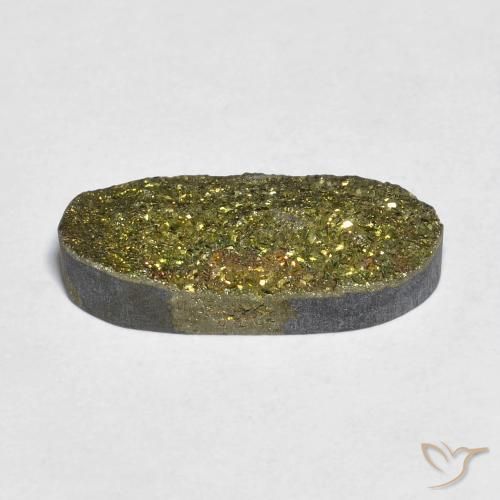 Pirita arcoiris Multicolor natural de 7.24 ct, Ovalada, Opaco