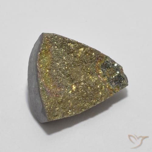 Pirita arcoiris Multicolor natural de 4.89 ct, Trillón, Opaco