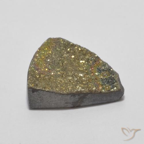 Pirita arcoiris Multicolor natural de 4.89 ct, Trillón, Opaco
