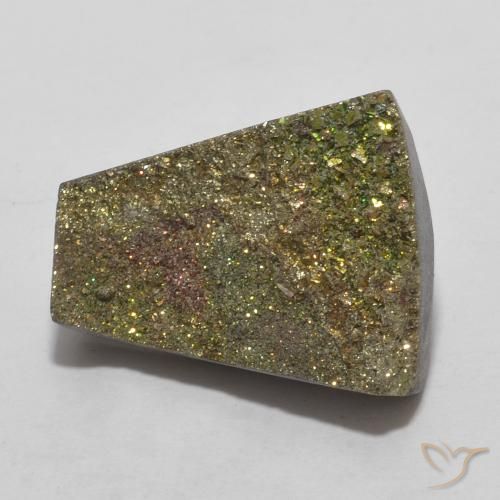 7.23ct Natural Multicolor Pirita arcoiris, Elegante, Opaco