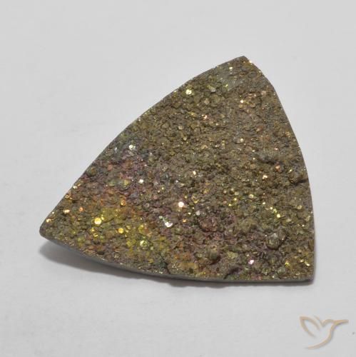 7.81ct Natural Multicolor Pirita arcoiris, Trillón, Opaco