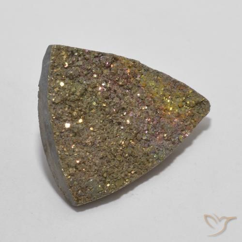 Pirita arcoiris Multicolor natural de 7.81 ct, Trillón, Opaco