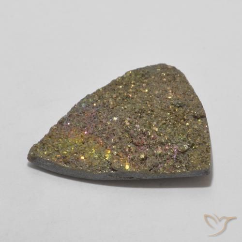 Pirita arcoiris Multicolor natural de 7.81 ct, Trillón, Opaco