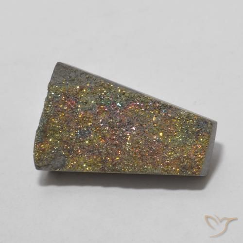 7.15ct Natural Multicolor Pirita arcoiris, Elegante, Opaco