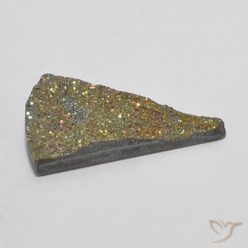 Pirita arcoiris Multicolor natural de 4.43 ct, Trillón, Opaco