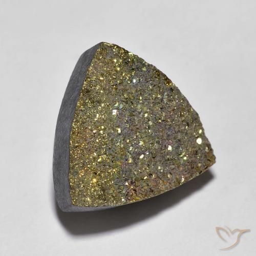 Pirita arcoiris Multicolor natural de 6.36 ct, Trillón, Opaco