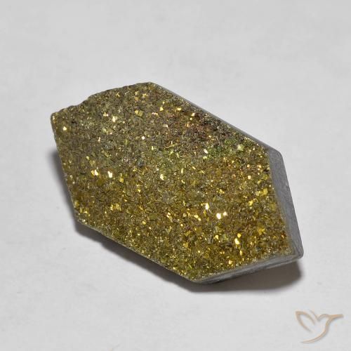 Pirita arcoiris Multicolor natural de 10.90 ct, Forma elegante, Opaco