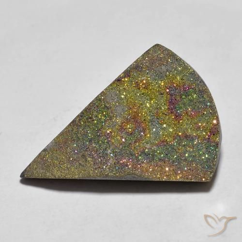 10.16ct Natural Multicolor Pirita arcoiris, En forma de pera, Opaco