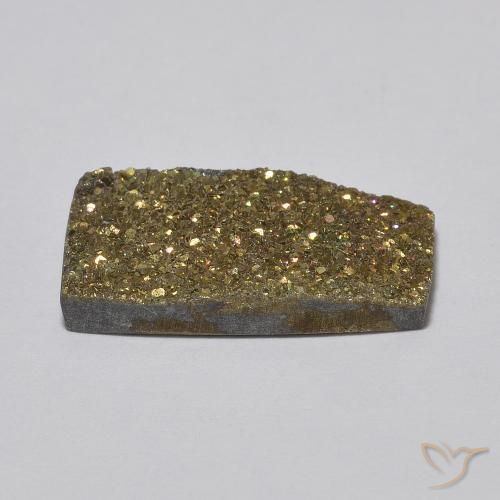 Pirita arcoiris Multicolor natural de 5.47 ct, Corte Baguette, Opaco