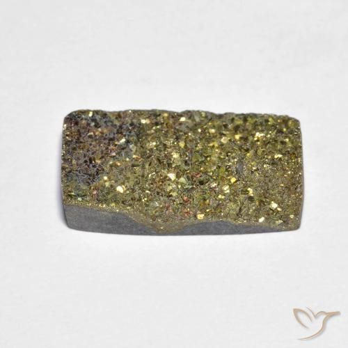 Pirita arcoiris Multicolor natural de 5.03 ct, Corte Baguette, Opaco