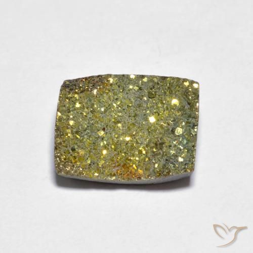 Pirita arcoíris multicolor natural de 4,03 ct, baguette, opaco