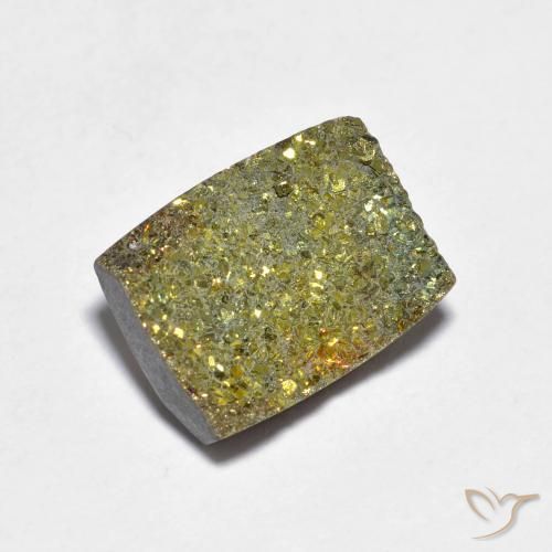 Pirita arcoíris multicolor natural de 4,03 ct, baguette, opaco