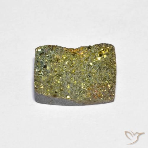 Pirita arcoíris multicolor natural de 4,03 ct, baguette, opaco