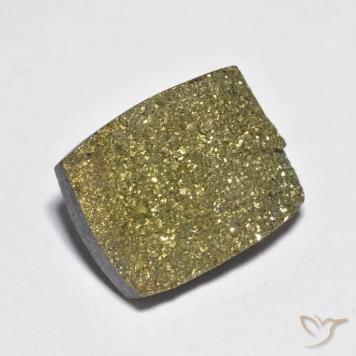 12.20ct Natural Multicolor Pirita arcoiris, Corte Baguette, Opaco