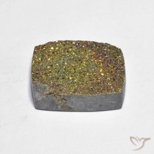 Pirita arcoiris Multicolor natural de 7.95 ct, Corte Baguette, Opaco
