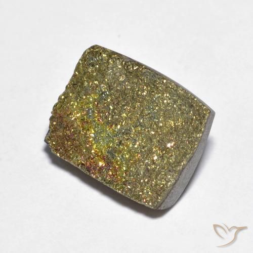 Pirita arcoiris Multicolor natural de 6.27 ct, Corte Baguette, Opaco