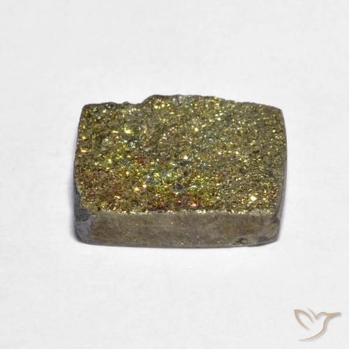 Pirita arcoiris Multicolor natural de 6.27 ct, Corte Baguette, Opaco