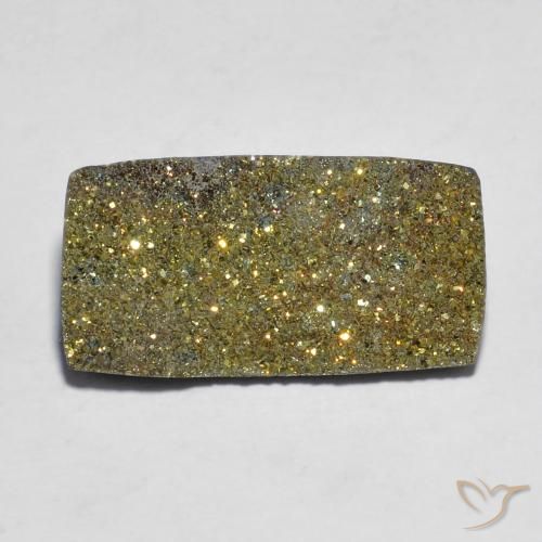 Pirita arcoiris Multicolor natural de 7.41 ct, Corte Baguette, Opaco