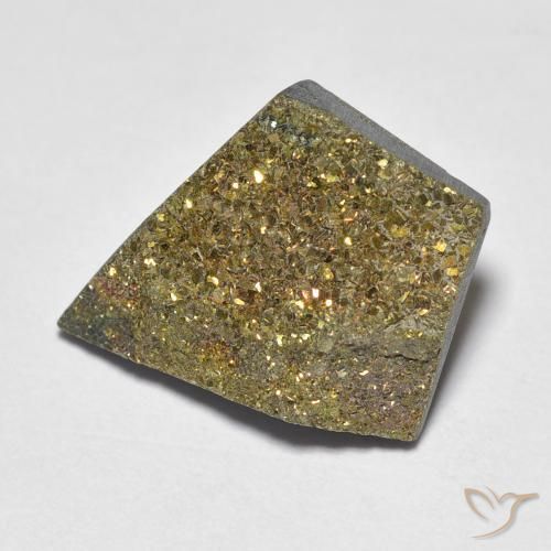 5.46ct Natural Multicolor Pirita arcoiris, Elegante, Opaco