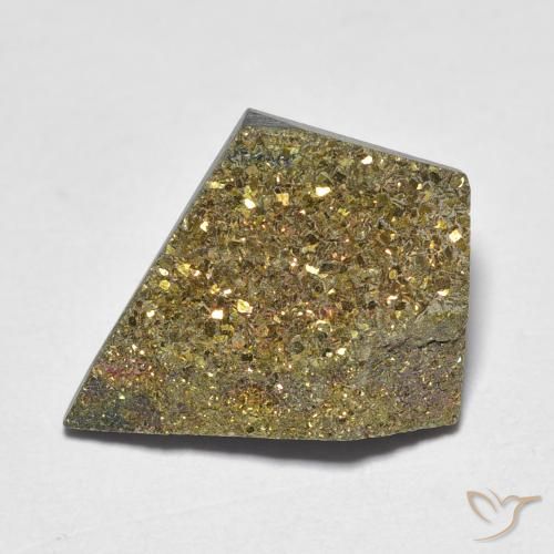 Pirita arcoiris Multicolor natural de 5.46 ct, Elegante, Opaco