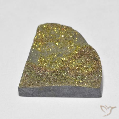 Pirita arcoiris Multicolor natural de 13.16 ct, Trillón, Opaco