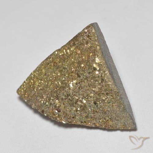 11.12ct Natural Multicolor Pirita arcoiris, Trillón, Opaco