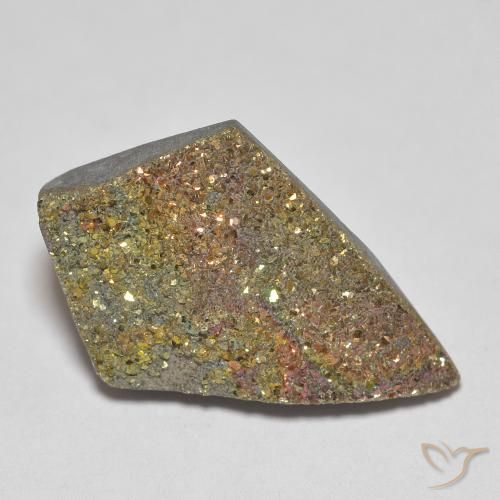 7.52ct Natural Multicolor Pirita arcoiris, Elegante, Opaco