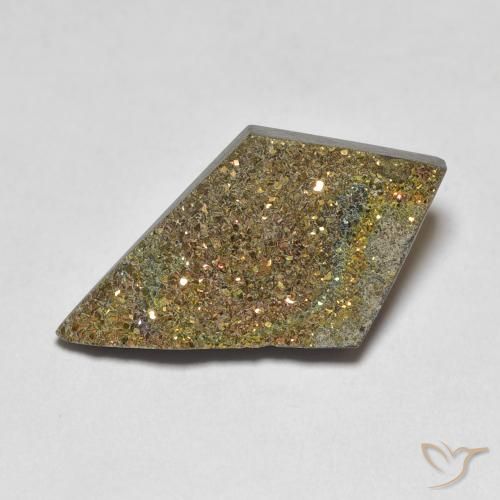 5.13ct Natural Multicolor Pirita arcoiris, Elegante, Opaco