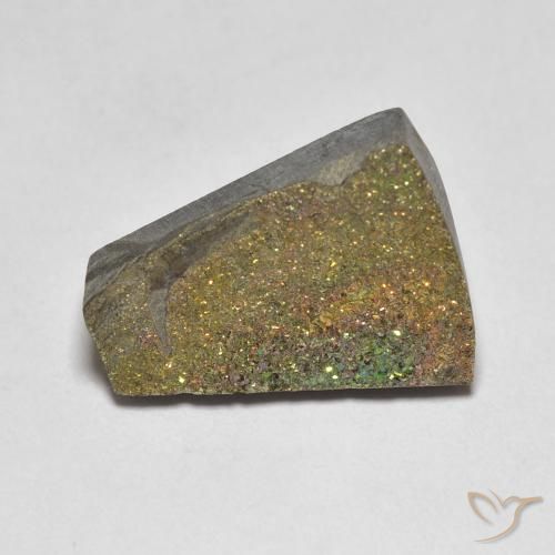 6.12ct Natural Multicolor Pirita arcoiris, Elegante, Opaco