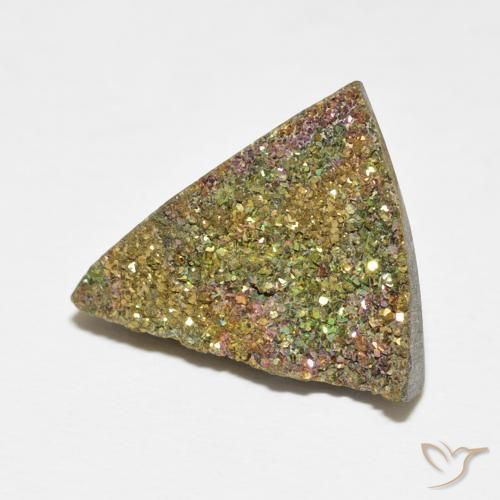 Pirita arcoiris Multicolor natural de 7.72 ct, Trillón, Opaco