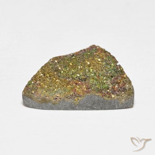 Pirita arcoiris Multicolor natural de 7.72 ct, Trillón, Opaco
