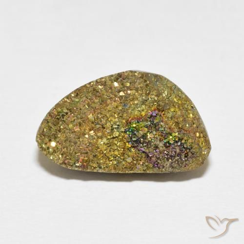 8.38ct Natural Multicolor Pirita arcoiris, Elegante, Opaco