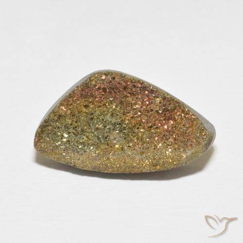 6.55ct Natural Multicolor Pirita arcoiris, Elegante, Opaco