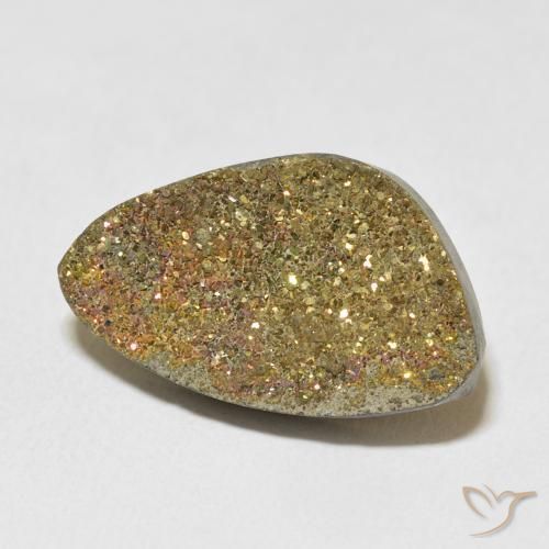 Pirita arcoiris Multicolor natural de 11.68 ct, Elegante, Opaco