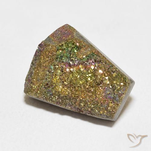 7.37ct Natural Multicolor Pirita arcoiris, Elegante, Opaco