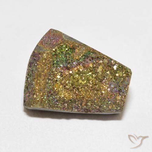 Pirita arcoiris Multicolor natural de 7.37 ct, Elegante, Opaco