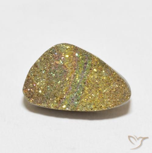 5.60ct Natural Multicolor Pirita arcoiris, Elegante, Opaco