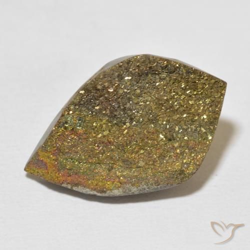 15.21ct Natural Multicolor Pirita arcoiris, En forma de pera, Opaco