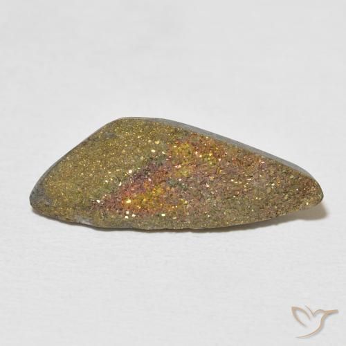 7.56ct Natural Multicolor Pirita arcoiris, Elegante, Opaco
