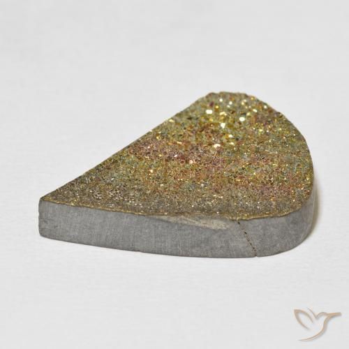 Pirita arcoiris Multicolor natural de 20.03 ct, En forma de pera, Opaco