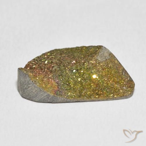 Pirita arcoiris Multicolor natural de 7.89 ct, Elegante, Opaco