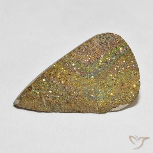 18.56ct Natural Multicolor Pirita arcoiris, En forma de pera, Opaco