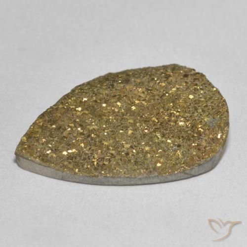 Pirita arcoiris Multicolor natural de 13.48 ct, En forma de pera, Opaco