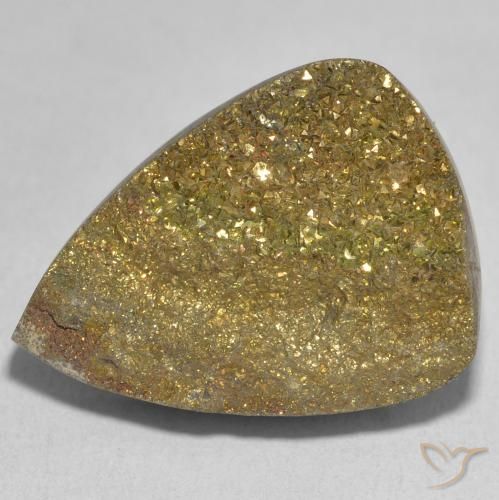 22.73ct Natural Multicolor Pirita arcoiris, En forma de pera, Opaco