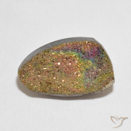9.54ct Natural Multicolor Pirita arcoiris, Elegante, Opaco