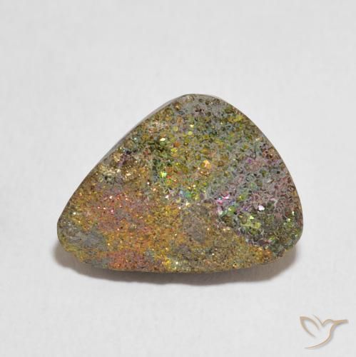 9.51ct Natural Multicolor Pirita arcoiris, Elegante, Opaco