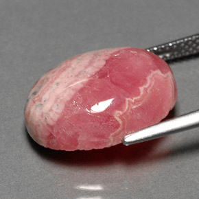 Rodocrosita multicolor natural de 12,06 ct, corte óvalo, opaco
