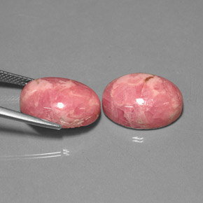 Gemas de rodocrosita multicolor natural de  ct, corte óvalo, opaco