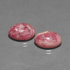 Gemas de rodocrosita multicolor natural de  ct, corte óvalo, opaco